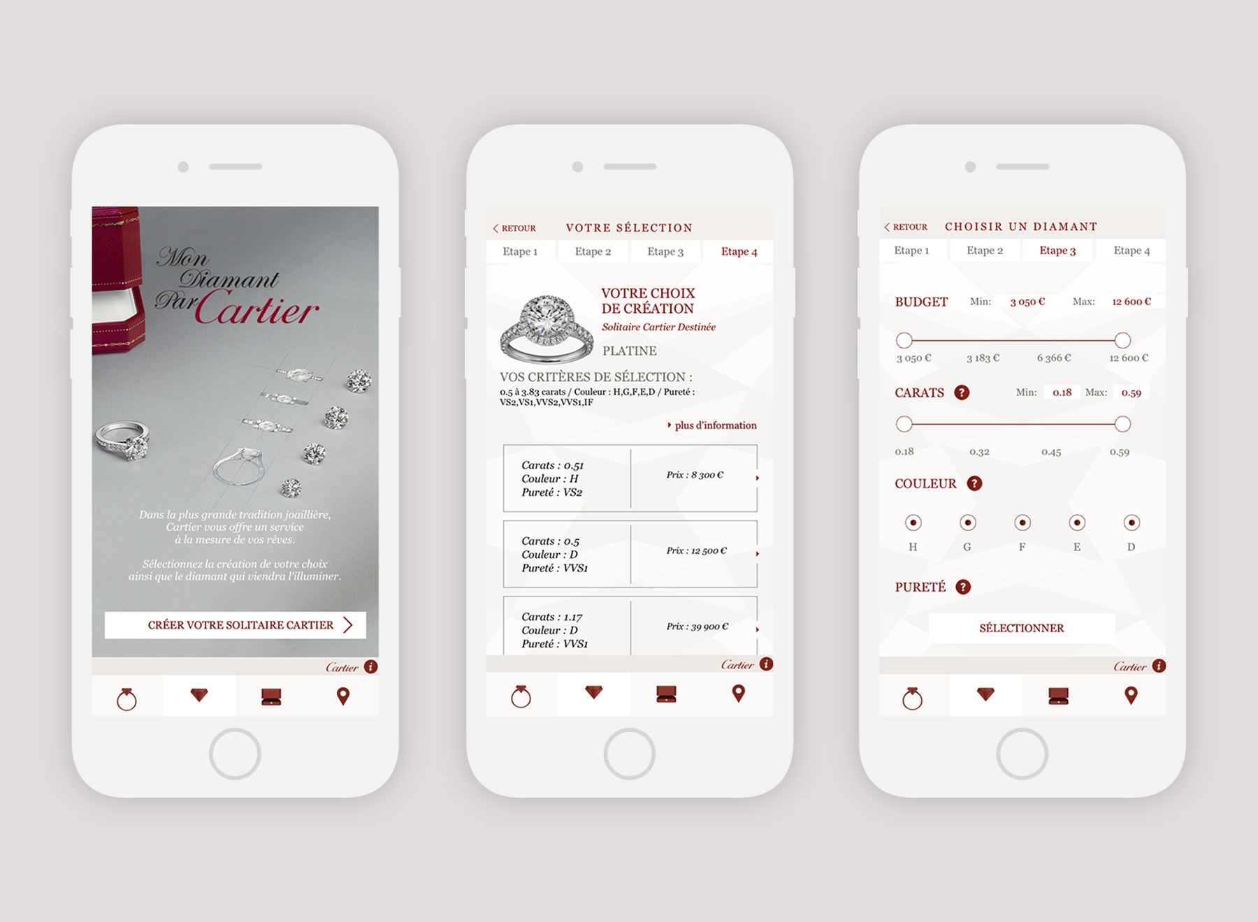 Cartier Bridal app mobile Mobile to 